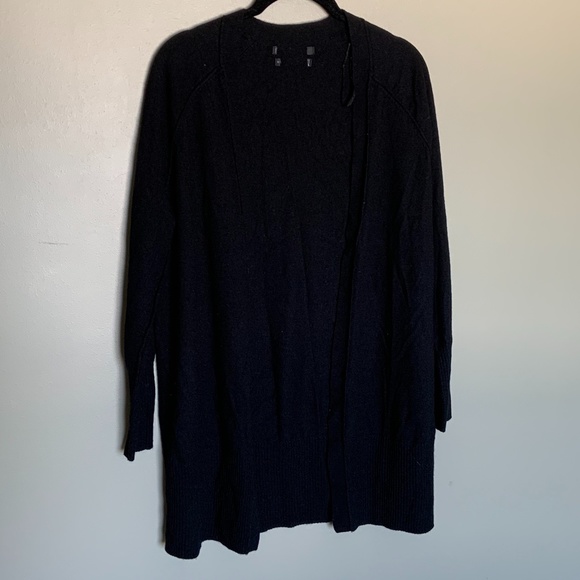 Sweaters - Black merino wool open cardigan size small